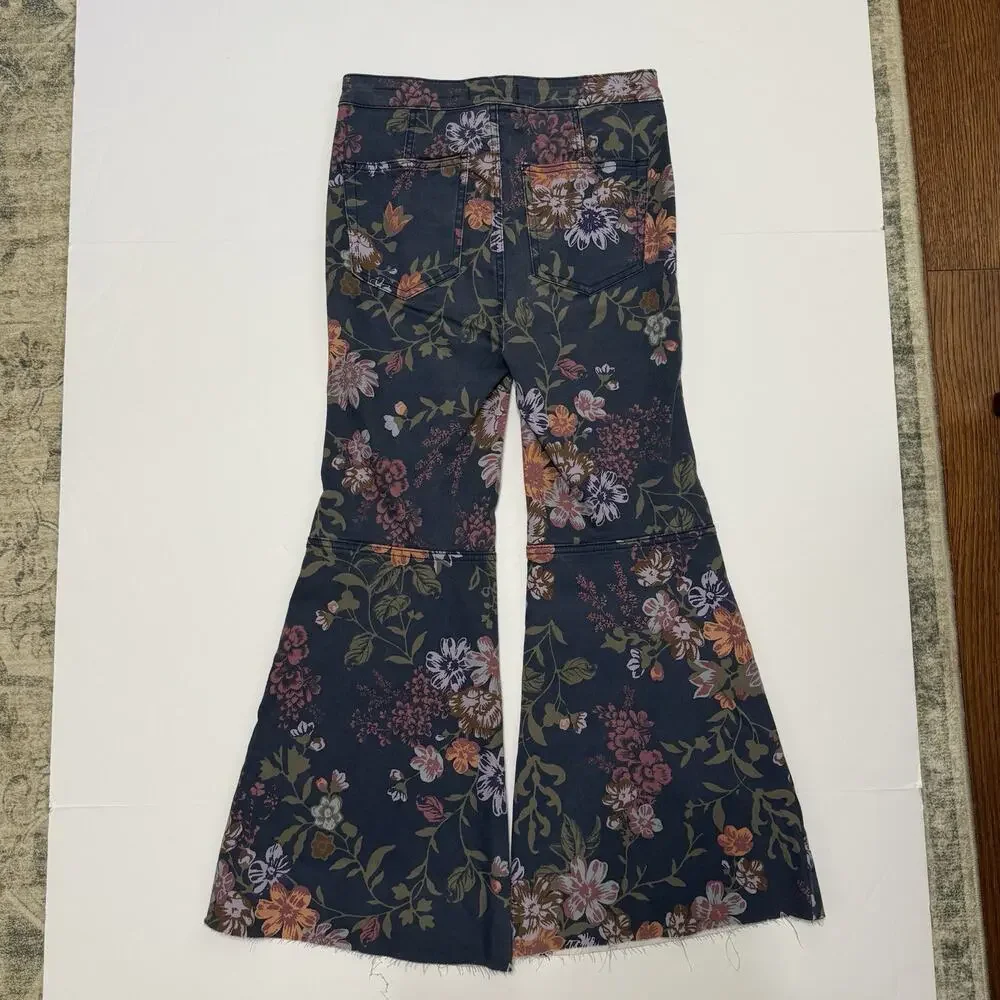 Free People Floral Flare Jeans - Multicolor - Picture 2 of 13